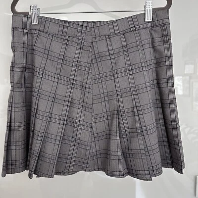 Falda plisada a cuadros gris Arizona Jean Co talla 11 para mujer junior corta elástica Foto 1 de 4