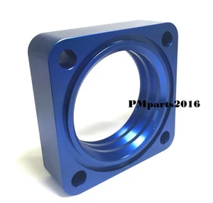 Billet Aluminum Blue Throttle Body Spacer for 93-97 98-01 Nissan Altima 2.4L - Bild 1 von 2