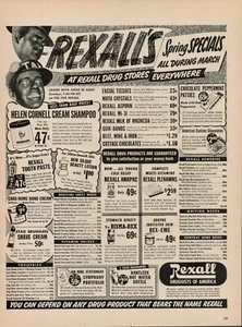 1951 farmacia farmacia Rexall años 50 estampado vintage anuncio amas programa de televisión Andy CBS - Imagen 1 de 9