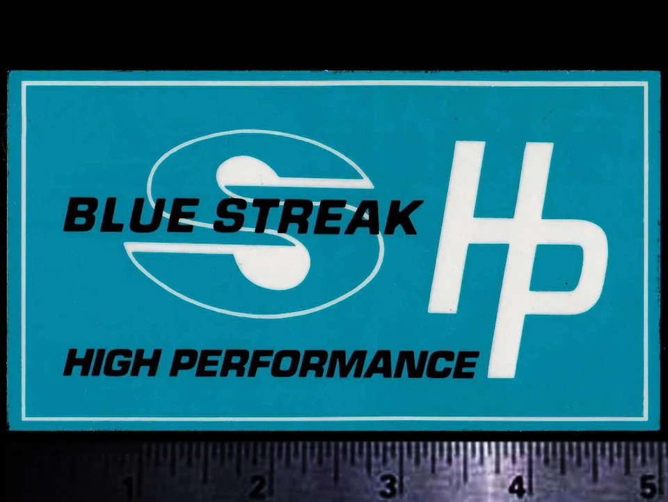 BLUE STREAK HP High Performance Ignition - Original Vintage Racing Decal/Sticker - Image 1 of 1