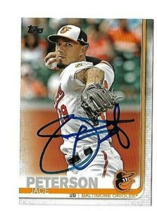 Baltimore Orioles JACE PETERSON Signed 2019 Topps Card #404