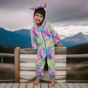 Kids Unicorn Jumpsuit Sleepwear 3-4 Year Old 85-104 Height Cosplay Costume Party - Picture 1 of 3