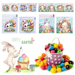 100PCS Multicolor Easter Candy Bags Easter Cookie Bags Biscuit Snacks Sugars - Picture 1 of 10