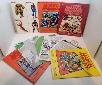TSR Marvel Super Heroes Lot of Campaign Battle Breeder Bombs Books/ Maps/ Screen - Image 1 of 4