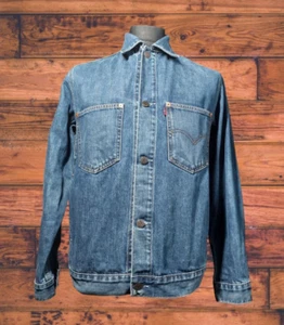 Genuine Levi’s Vintage 90s 70511 04 Blue Size S Men’s Denim Chore Trucker Jacket - Picture 1 of 24