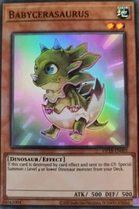 Yugioh! LP Babycerasaurus - OP18-EN005 - Super Rare - Unlimited Edition Lightly - Picture 1 of 1
