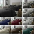 100% Brushed Cotton Duvet Cover Reversible Flannelette Sets With Pillowcases 