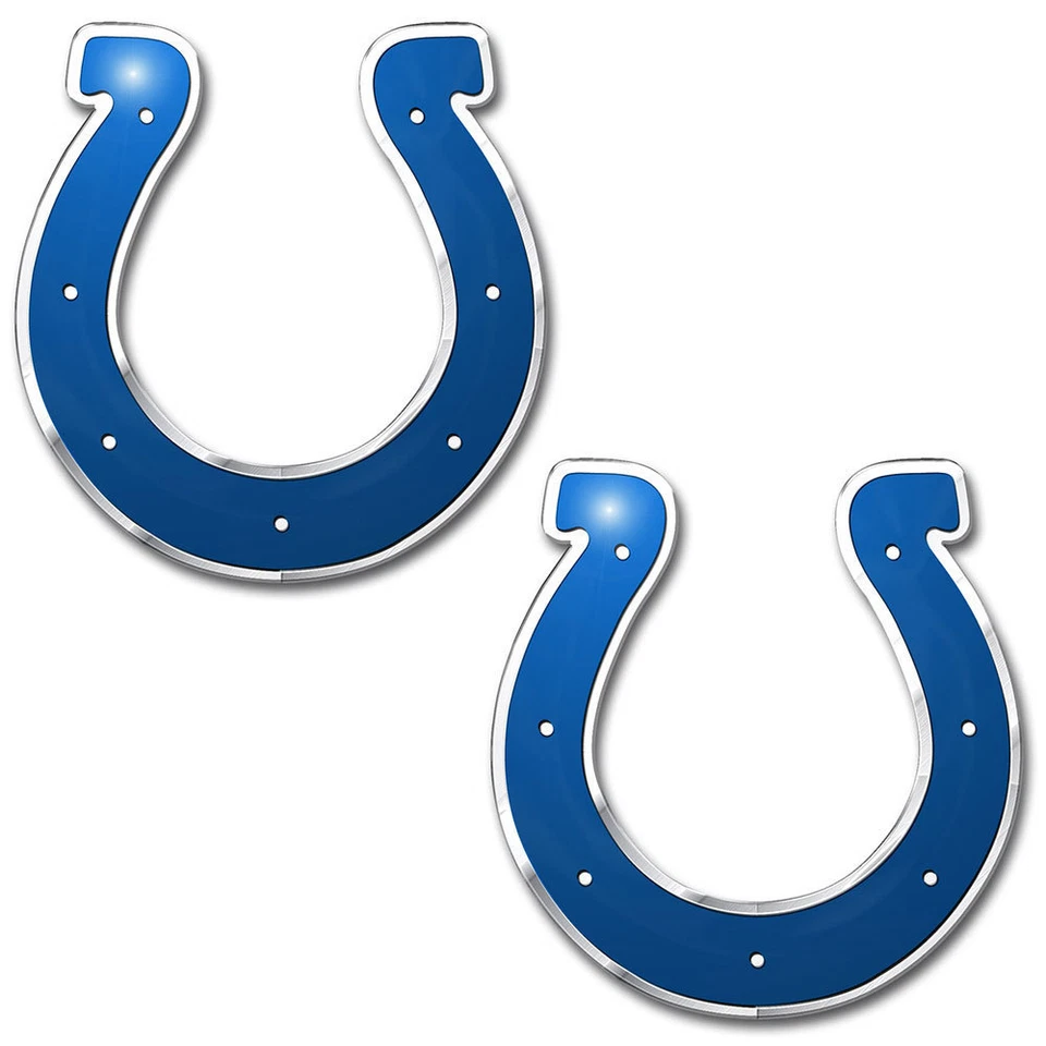 NFL 2 piezas Indianapolis Colts Auto Coche Camión 3D Aluminio Color Emblema Calcomanía Adhesiva Foto 1 de 1