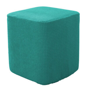 Stretch Square Footstool Covers Ottoman Sofa Chair Seat Slipcover Protector 1pc