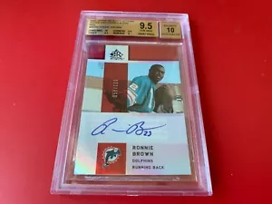 Ronnie Brown Dolphins 2005 UD Reflections RED Auto /100 Rookie Card BGS 9.5 - Bild 1 von 2