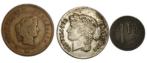 FRANCIA Lotto di 3 Gettoni - Tirage Au Sort 1884 - Valence - 1F Maison tolerance - Picture 1 of 2