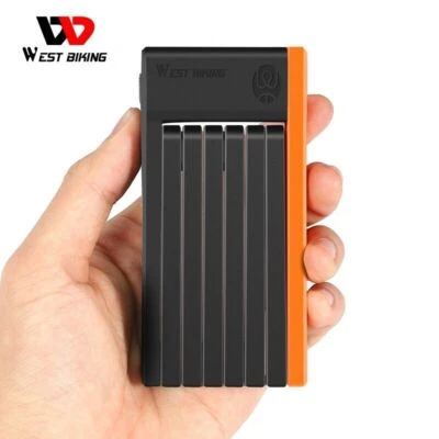 NEW WEST BIKING Portable Anti-theft Bike Bicycle Security Lock Folding Lock 3 Ke - Image 1 of 4