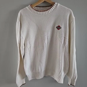 Lion's Pride White Turtle Neck Nissan Size Medium Knit Sweater Vintage Tan Neck - Picture 1 of 11