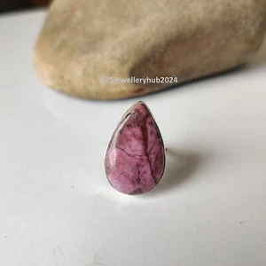 Awesome Rhodonite Gemstone Ring 925 Sterling Silver Beautiful Girls Ring PG6105 - Picture 1 of 4