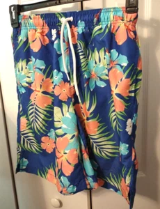 The Children's Place Boys Tropical Swim Trunks Cool Cobalt Medium Size S/P - Picture 1 of 8