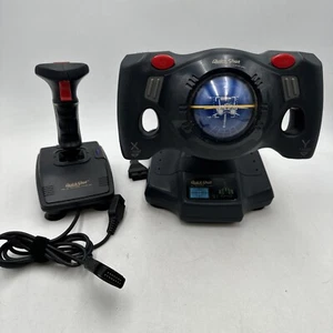 VTG Quickshot AeroAce 5 Deluxe Joystick IBM PC QS-151 Flight Sim + Joystick Pair - Picture 1 of 24