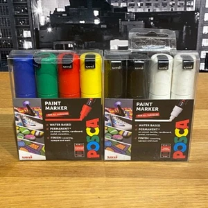 🟢 Uni Posca Standard und Mono Farben Lack Marker Stifte 8 mm breit Meißel PC-8K - Bild 1 von 18