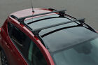 Black Cross Bars For Roof Rails To Fit Peugeot 308 (2007-12) 100KG Lockable