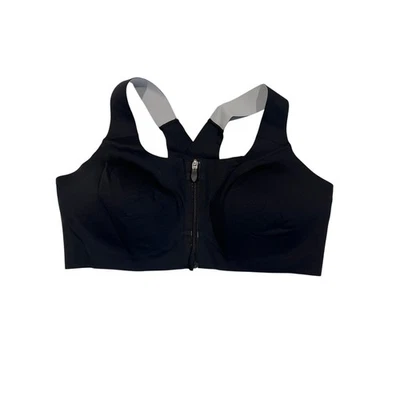 Brooks Black Dare Zip Run Sports Bra Women's Size 38C/D Style 350075 - Image 1 of 4