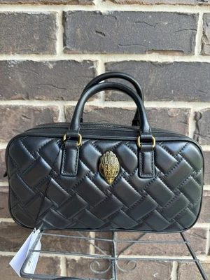 NWT $285 Kurt Geiger London Kensington Drench Small Duffle Satchel Bag Black - Image 1 of 4