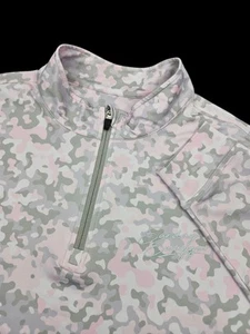 Sunday Swagger Men's Large Pink & Grey Camo 1/4 Zip Soft Golf Pullover - Picture 1 of 6