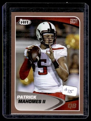 2017 Sage Hit Premier Draft Patrick Mahomes II Rookie Texas Tech Red Raiders #5 - Image 1 of 2