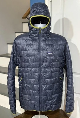 Men's Extra Large (XL) Patagonia Micro Puff Hooded Dolomite Blue Jacket **READ** - Image 1 of 4