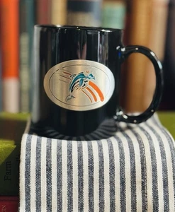MIAMI DOLPHINS 16 UNZEN PORCLEIN KAFFEEBECHER MIT ZINN LOGO! SCHNELLER VERSAND! - Bild 1 von 6
