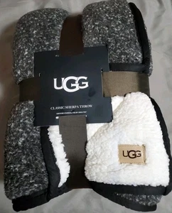 NEU OFF BLACK UGG Melange Sherpa Überwurf 50" x 70" - Bild 1 von 4
