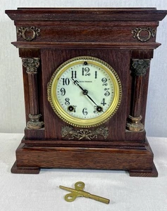 BEAUTIFUL ANTIQUE SETH THOMAS CITY SERIES CORDOVA MANTEL CLOCK. - Picture 1 of 18