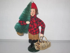 Byers Choice 1991 Woodsman Boy with Tree and Wood - Picture 1 of 2