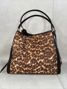 COACH  Leopard Purse Madison Ocelot Phoebe Shoulder Bag Handbag 32410 - Picture 1 of 14