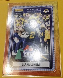 2024 Panini Instant NFL Draft Night #29 1/908 Blake Corum SP LA Rams RC Michigan - Picture 1 of 2