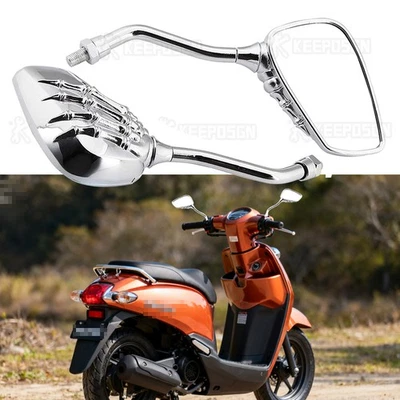 For Honda Express 50 Helix 250 NCH50 CHF50S Chrome Motorcycle Rear View Mirrors - Imagem 1 de 4