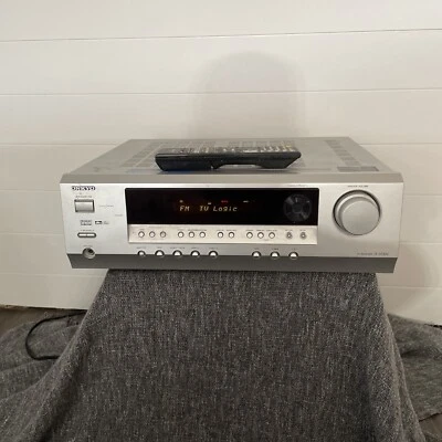 Onkyo TX-SR304 5.1 Channel 65 Watt AV Receiver - Silver Bundle WITH Remote - Image 1 of 3