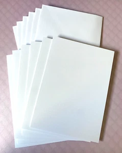 WHITE CARD BLANKS X 6 WITH ENVELOPES...5" X 7 "...250gsm - Picture 1 of 2