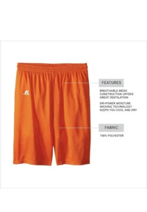 Russell Athletic Big Boys' Youth Mesh Short Size M - Picture 1 of 5
