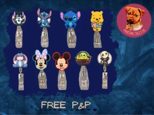 Disney Retractable Work School ID card holder Badge holder Disney Parks - Picture 1 of 25
