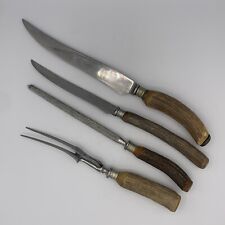 Antique Joseph Rodgers & Sons Cutlers To His Majesty Knife Set Antler Handles