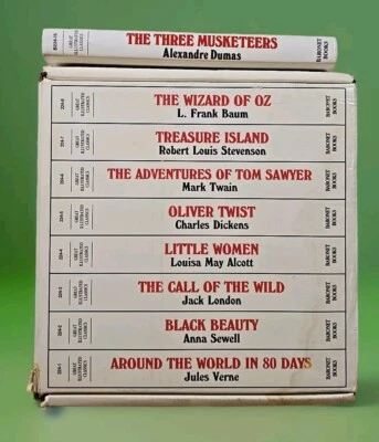 9 Great Illustrated Classics Baronet HC Books White Box Set Verne Twain VTG - Image 1 of 4