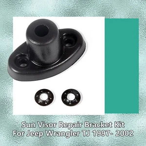 For 1997-2002 Jeep TJ Wrangler Bolt-on Sun Visor Mount Clip Repair Bracket Kit - Picture 1 of 5