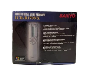 Sanyo Stereo Digital Handheld Voice Recorder ICR-B170NX MP3 Recording & Playback - Picture 1 of 8