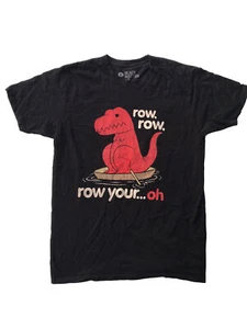 GOODIE TWO SLEEVES Black Matter Big Red Row Your Oh Dino L Tshirt Funny Imported - Picture 1 of 6