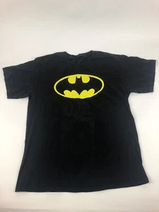DC Comics Originals Batman Logo T-Shirt Unique Graphic Black Yellow Sz. L Rare - Picture 1 of 7