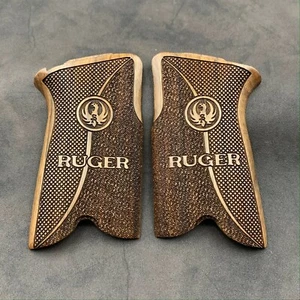 Ruger P85, P89, P90 & P91 Turkish Walnut Wood Grips Handmade. Gritty & Checkered - Picture 1 of 6