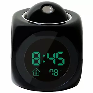 Reloj Despertador Digital LED Pared Techo Proyección LCD Digital Voz Hablando con - Imagen 1 de 1