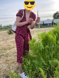 Red polka dot jumpsuit - Picture 1 of 1