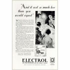 1929 Electrol: It Cost So Much Less Than You Would Expect Vintage Print Ad