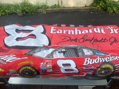 Vintage Nascar Dale Earnhardt Jr Wincraft 3' X 5' Flag/ Banner BUDWEISER heavy Cover
