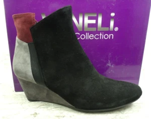 NIB Vaneli Womens Trent Black Suede Leather Wedge Ankle Boots Shoes size 6.5 M - Picture 1 of 9